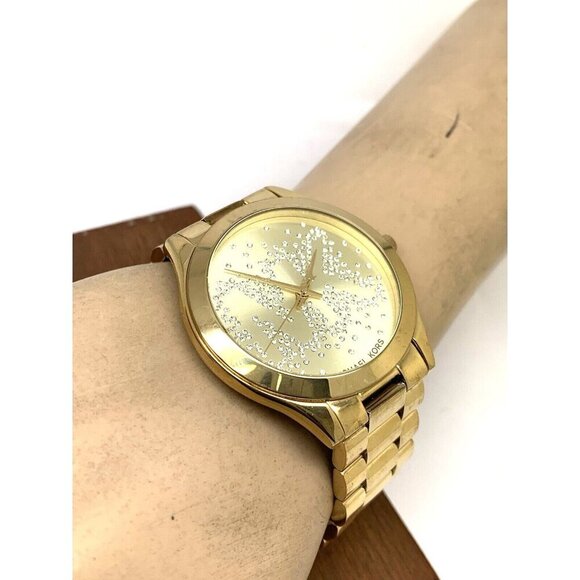 Michael Kors Women\'s Watch MK3590 Slim Runway Quartz Gold Stainless Steel 42mm main image 9